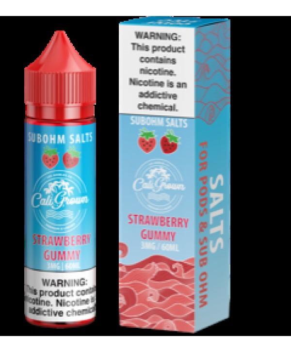 Strawberry Gummy 60ml Vape Juice - California Grown Sub-Ohm Salts