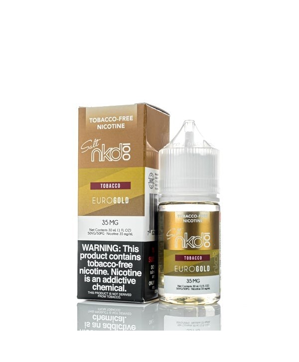 NKD 100 Salts Tobacco Euro Gold 30ml Nic Salt Vape Juice (TF)