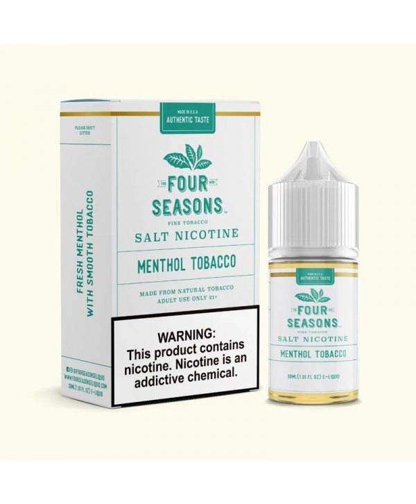 Four Seasons E-Liquids Menthol Tobacco 30ml Nic Salt Vape Juice