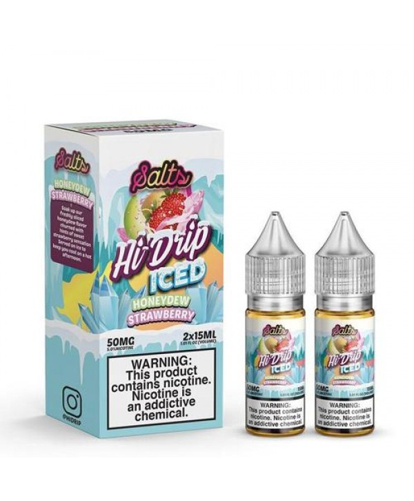 Hi-Drip Salts Honeydew Strawberry Iced 30ml Nic Salt Vape Juice