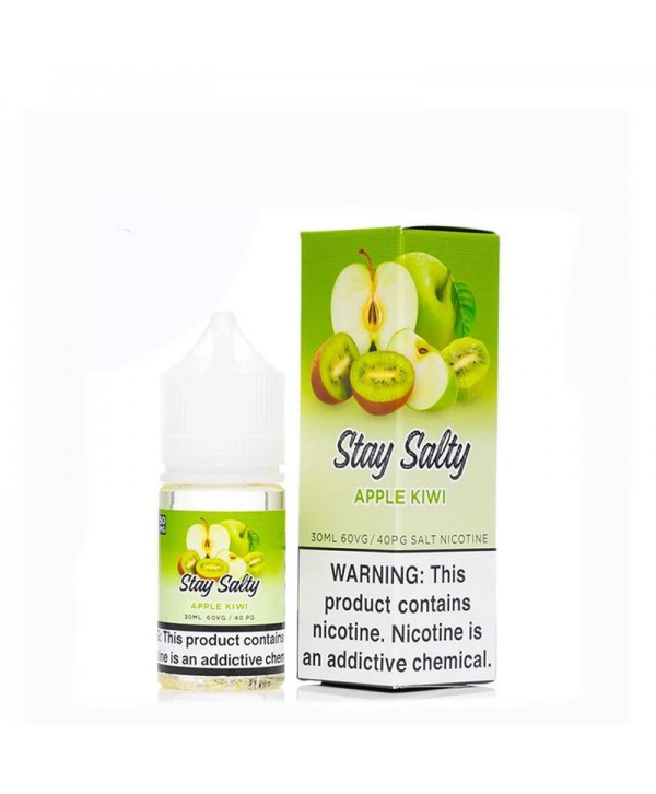 Stay Salty Salts Apple Kiwi 30ml Nic Salt Vape Juice