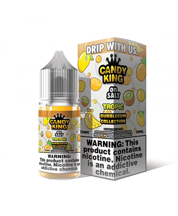 Candy King Bubblegum Salt Tropical 30ml Nic Salt Vape Juice