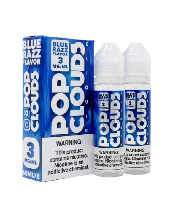 Pop Clouds Vape Juice Blue Razz Candy 120ml