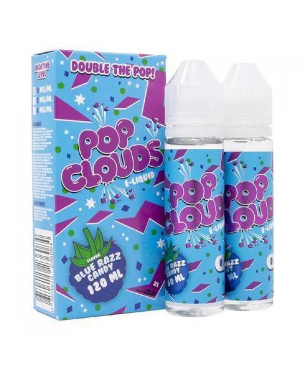 Pop Clouds Vape Juice Blue Razz Candy 120ml