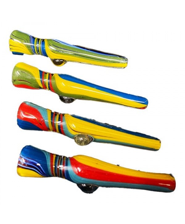 Multi-Color Handmade Glass Chillum